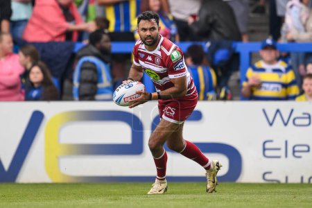 Photo for Bevan French of Wigan Warriors in action during the Betfred Super League Round 13 match Warrington Wolves vs Wigan Warriors at Halliwell Jones Stadium, Warrington, United Kingdom, 1st June 2024 - Royalty Free Image