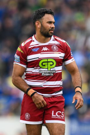 Photo for Bevan French of Wigan Warriors during the Betfred Super League Round 13 match Warrington Wolves vs Wigan Warriors at Halliwell Jones Stadium, Warrington, United Kingdom, 1st June 2024 - Royalty Free Image