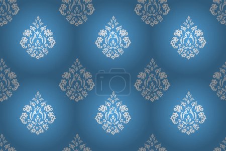 Photo for Seamless raster pano wallpaper with vintage elements. - Royalty Free Image