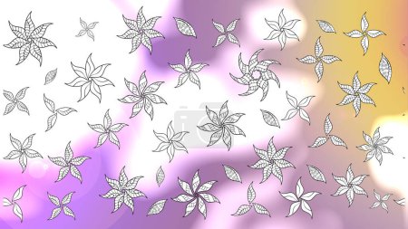 Photo for Seamless Sketch nice background. Doodles white, neutral and beige on colors. Abstract pattern for wrapping paper Raster illustration. - Royalty Free Image