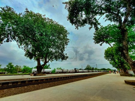 Photo for Railway station side view of bangladesh - Royalty Free Image