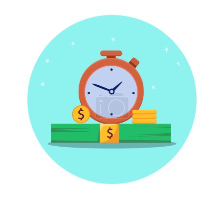TIME IS MONEY ILLUSTRATION ICON