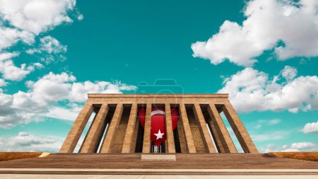 Foto de 10 november. Anitkabir is the mausoleum of the founder of Turkish Republic, Mustafa Kemal Ataturk. Ankara - Imagen libre de derechos
