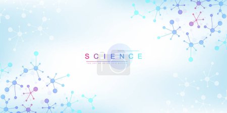 Illustration for DNA Abstract Background Structure For Science Research and Gene genetic, Healthcare, and Medicine Design. Vector Illustration. - Royalty Free Image