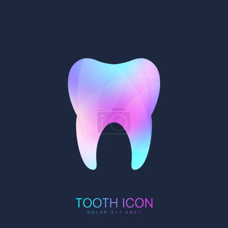 Zahnvektor-Logo-Vorlage. Medical Design Tooth Logo. Zahnarztpraxis Ikone. Mundpflege Zahn- und Klinikzahn-Logotyp.