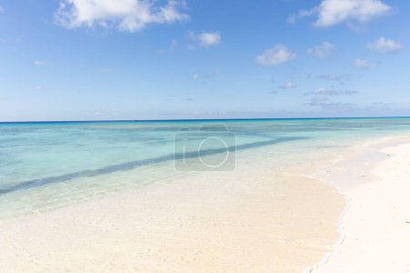 Foto de Imagen minimalista de una playa sin gente con agua turquesa en Turcos y Caicos - Imagen libre de derechos