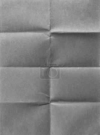 Photo for Gray sheet of paper folded in eight, texture background - Royalty Free Image