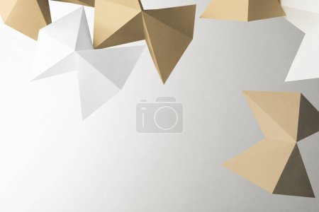 Photo for Shapes made paper isolated on gray - Royalty Free Image