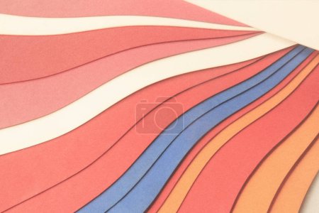 Photo for Abstract composition with colorful wavy shapes - Royalty Free Image