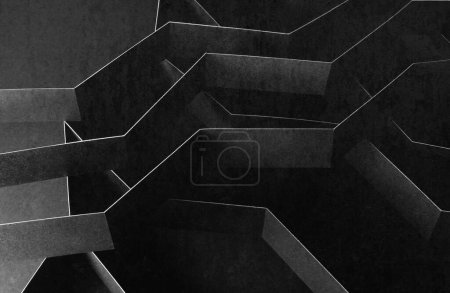 Téléchargez les photos : Détail de construction noir, concept architectural abstrait - en image libre de droit