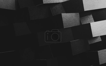 Téléchargez les photos : Mur de blocs, détail de bâtiment noir, composition architecturale - en image libre de droit