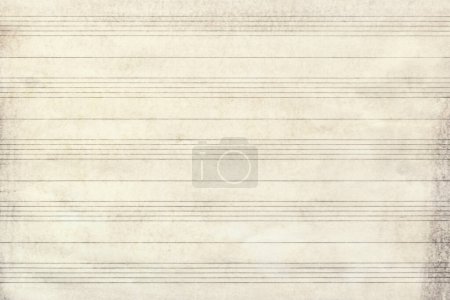 Photo for Close-up of old sheet music with brown border, texture background - Royalty Free Image