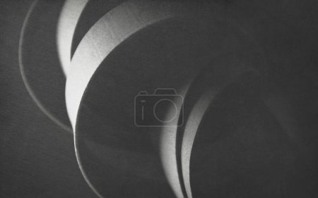 Photo for Closeup of intersecting circles on black background - Royalty Free Image