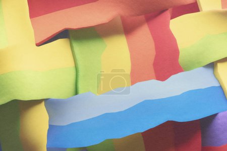 Téléchargez les photos : Gros plan rayures arc-en-ciel pour fond abstrait coloré - en image libre de droit