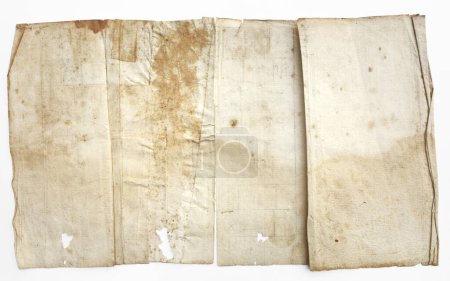 Téléchargez les photos : Pages blanches de manuscrit ancien, isolées sur blanc - en image libre de droit