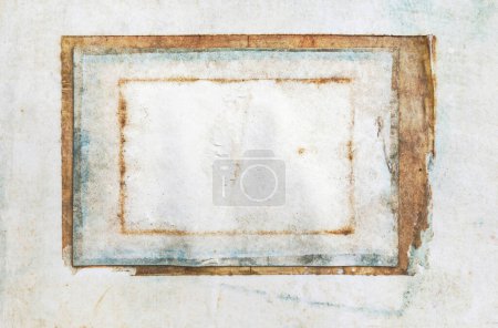 Téléchargez les photos : Page blanche du livre antique avec cadre, fond de texture - en image libre de droit