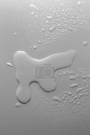 Photo for Surface with water drops, gray background - Royalty Free Image