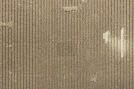Foto de Marrón rayas viejo cartón ondulado, fondo - Imagen libre de derechos