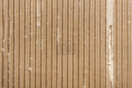 Photo for Striped old corrugated cardboard, background - Royalty Free Image