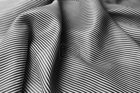Foto de Elegante seda en blanco y negro con rayas, textura de fondo - Imagen libre de derechos