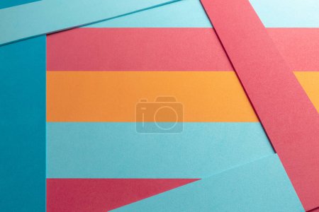 Photo for Geometric composition with colored elements in perspective, abstract background, 3d illustration - Royalty Free Image