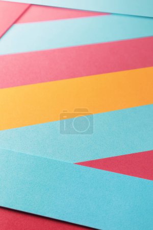 Foto de Fondo abstracto, composición geométrica perspectiva con elementos de color, ilustración 3d - Imagen libre de derechos