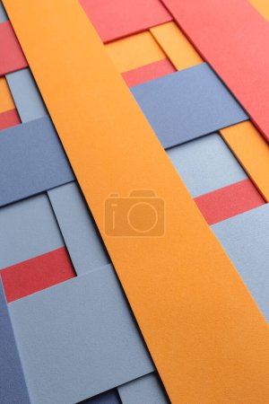 Photo for Abstract background, perspective geometric composition with colored elements, 3d illustration - Royalty Free Image