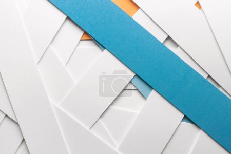 Photo for Geometric composition with white elements, abstract background, 3d illustration - Royalty Free Image