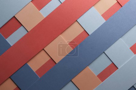 Geometric composition with colored elements for abstract background, 3d illustration