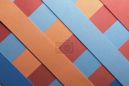 Geometrische Komposition mit farbigen Elementen für abstrakten Hintergrund, 3D-Illustration