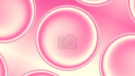 Foto de Círculos pastel rosa formas fondo ilustración banner concepto - Imagen libre de derechos