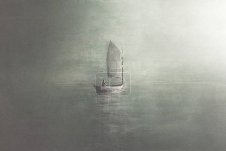 Téléchargez les photos : Voilier avec un bateau en papier blanc - en image libre de droit