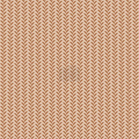 Illustration for Classic tweed herringbone style pattern. Geometric lines print in beige color. Classical English background for wool textile fashion design - Royalty Free Image