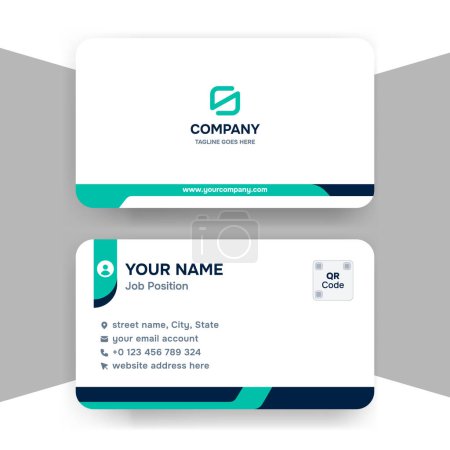 Illustration for Light Green Business Card - Royalty Free Image