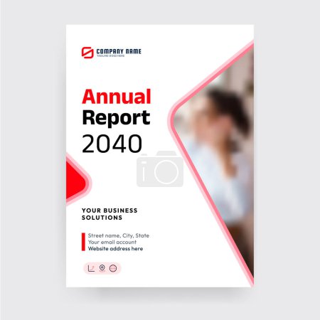 Red Gradient Annual Report Template