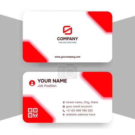 Illustration for Red Gradient Business Card - Royalty Free Image