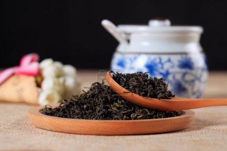 Thé chinois, thé noir chinois, gros plan