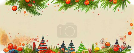 Photo for Lovely Fantasy Magical Surreal Christmas Tree Landscape Background - Royalty Free Image
