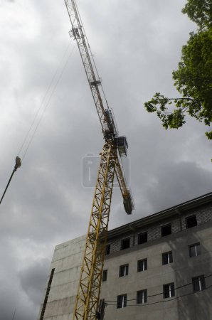 construction and industry crane arm in height and weight