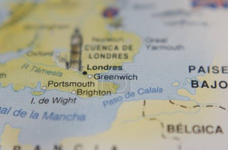 Foto de Mapa turístico de Greenwich en Inglaterra, concepto de viaje - Imagen libre de derechos