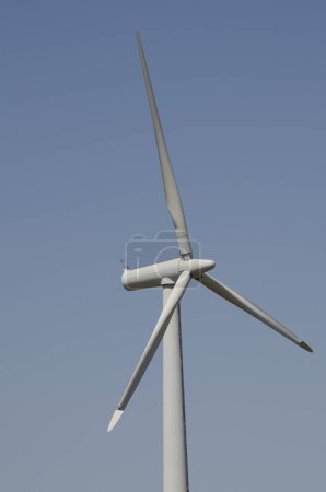 Foto de Molinos de viento con turbinas eólicas en el campo para generar energía limpia - Imagen libre de derechos