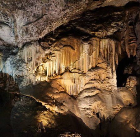 Foto de Cueva de Postojna (Postojnske jame), Estas cuevas son un lugar impresionante para visitar. El paisaje kárstico consiste en piedra caliza. Países Bajos - Imagen libre de derechos