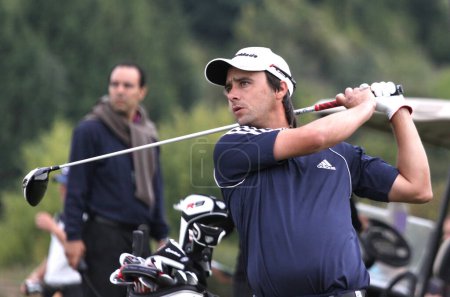 Foto de París, Francia, 5 de octubre de 2010: golfista en acción en el Trofeo Severiano Ballesteros 2010 - Imagen libre de derechos