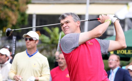 Photo for SAINT NOM LA BRETECHE, FRANCE, OCTOBER 6, 2013 : golfer Paul Lawrie in action at the Sevriano Ballesteros trophy 2013 - Royalty Free Image