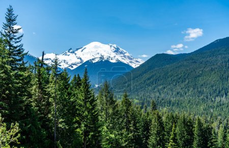 Téléchargez les photos : Vue du mont Rainier depuis l'autoroute 410 dans l'État de Washington. - en image libre de droit