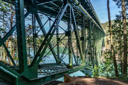 Photo for A view from under the bridge at Deception Pass in Washington State. - Royalty Free Image
