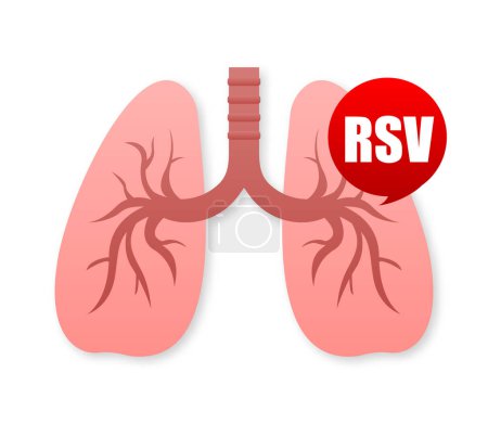 Illustration for Lungs flat style. Vector illustration icon. Isolated vector illustration.Medical icon - Royalty Free Image