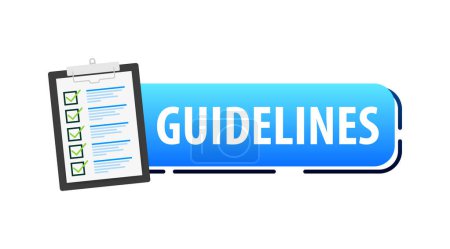 Guidelines document. Business guide standard. Vector illustration