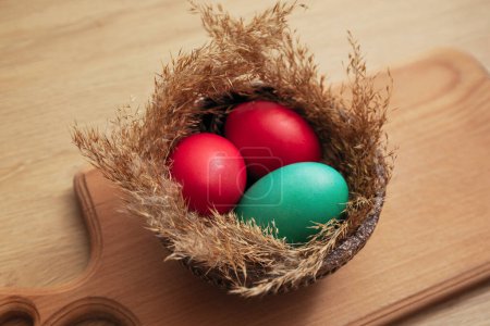 Foto de Huevos de Pascua coloreados vista cercana - Imagen libre de derechos