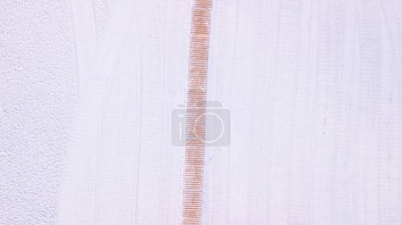 Photo for White beach in Sardinia with very long wooden walkway. Photo taken from above - Royalty Free Image